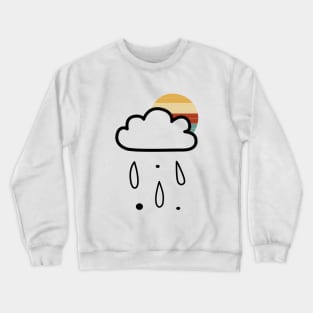 the cute cloud with Her funny anger Crewneck Sweatshirt